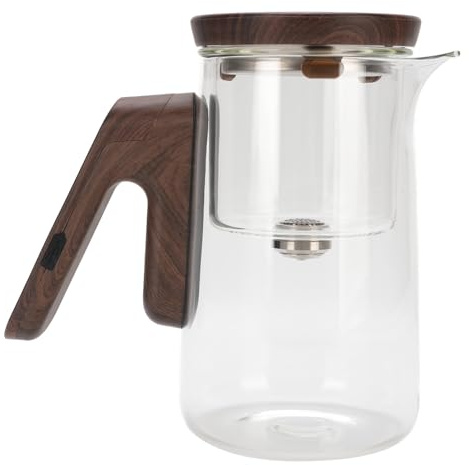 Tihebeyan Tea Pot di Vetro 800 Ml con Timer di Birra Automatico, Teiera di Separazione dell'acqua Magnetica per la Preparazione del tè, Ideale per il Produttore di tè
