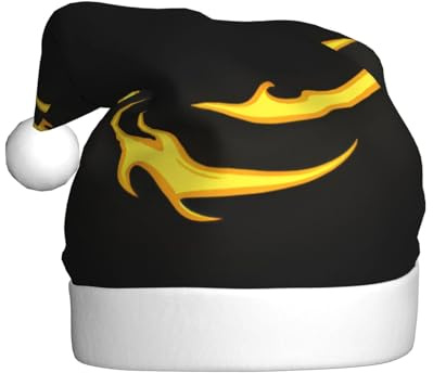 YYHWHJDE Burning wind fire ball Prints Christmas hat for Adult Suitable for Halloween, Christmas and New Year wear
