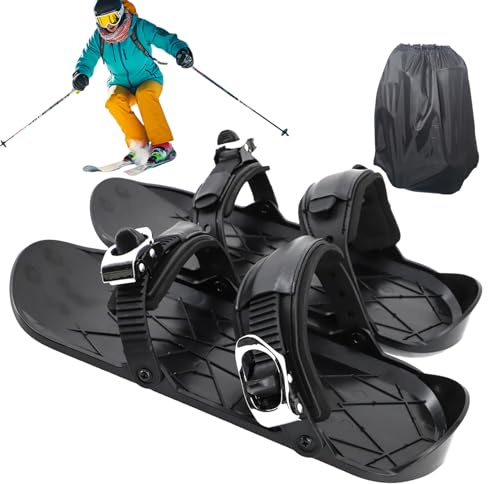 Mini Ski Skates, Scarponi Da Sci Corti Snowskates, Snowblade Sci Skiboard Pattini Ghiaccio Corti Scarpe, Regolabili Mini Scis Sport Invernali Ghiaccio Racchette Da Neve, Per Pattinaggio Aperto