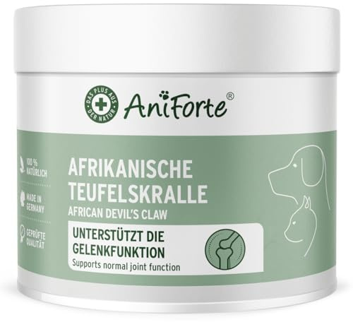 AniForte Afrikanische Teufelskralle für Hunde & Katzen 250g - Teufelskrallen Pulver für Sehnen & Bänder, Gelenkpulver zur Unterstützung der Beweglichkeit & Gelenkfunktion
