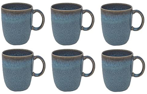 Villeroy & Boch Like. by Lave Glacé 6er Set Becher mit Henkel türkis blau 400ml