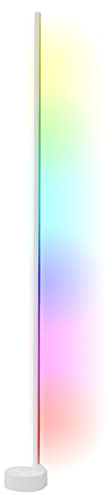 Luminea Home Control Eckleuchte: WLAN-Steh-/Eck-Leuchte mit RGBW-IC-LEDs, 12 W, dimmbar, App, weiß (Eckleuchte innen, Wohnzimmer, Säule)