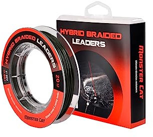 Tandem Baits Monster Cat Hybrid Leaders Geflochtene Angelschnur Angelzubehör Wels-Angeln Zubehör Angelsehne 20 m 100 kg 220 lb