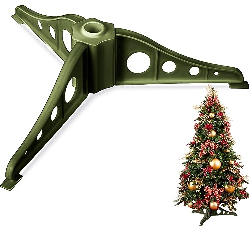 Pangda Christmas Tree Stand Plastic Christmas Tree Legs Replacement Artificial Xmas Tree Base Artificial Tree Replacement Stand Plastic Base Stand Holder for Xmas Trees 0.75 in Diameter (Green)