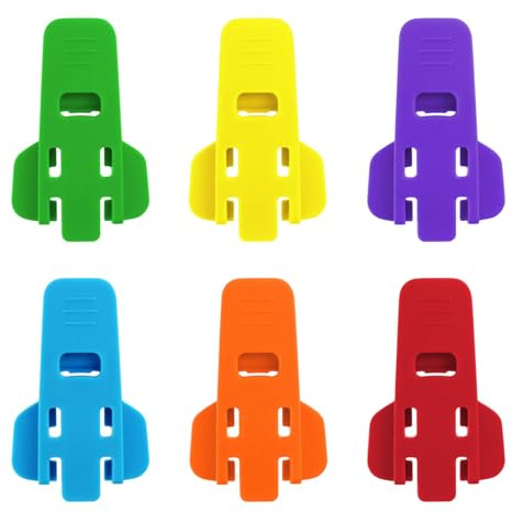 6 Pack Manual Easy Can Opener Soda Beer Can Openers Plastic Beverage Can Cover Protector for Pop Coke Aluminum Beverage Drink Shields for Can Colorful Can Tab Cover Soda Can Opener Tool (6 Colors)