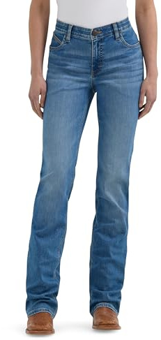 Wrangler dam Willow Mid Rise Performance Waist Boot Cut Ultimate Riding Jeans, Sophia, 31-32