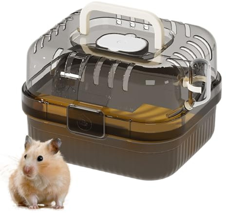 Transporteur de hamster, sac de transport de hamster - Transporteur de voyage pour animaux de compagnie respirant | Extérieur portable léger ventilé avec sac de roue de voiture de voyage pour le