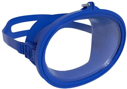 Zxpjkyu Occhiali da Sub, Maschera Subacquea, Antiappannamento, Compatti E in Vetro, Ampia per Adulti, Occhiali Impermeabili Professionali, Forma Ovale, Cornice Blu in pp