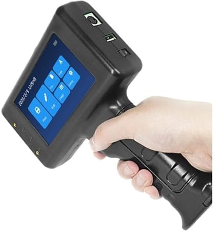 YXZKJZJ 12.7mm Handheld Inkjet Printer Gun Portable For Metal Expiry Date Barcode QR Code Batch Numbers Quick-drying for Labeling and Coding(Printer 3 black inks)
