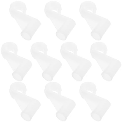 NUOBESTY 10pezzi Gancio per Asta Guardaroba in Plastica da Pz Supporto per Appendiabiti da Resistente per Armadio Camera da Letto e Mobili