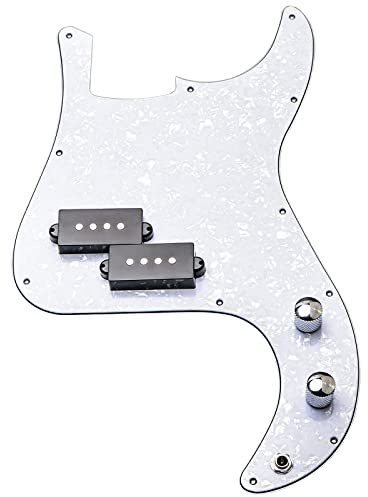 PB Bass Prewired Loaded Pickguard White Pearl for Precision Style Bass