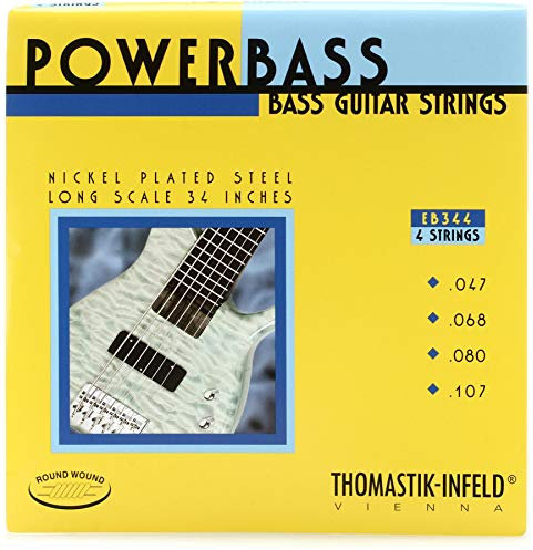 Thomastik Saiten für E-Bass Power Bass Magnecore Round Wound Hexcore Satz EB344 4-string roundwound long scale 34