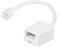 AAA PRODUCTS | RJ11 to BT Adapter Plug - Single UK Telephone Jack to RJ11 Socket with Tail Lead Converter Extender - For Landline, Phone, FAX, Modem, SKY Plusnet talk talk and more - White