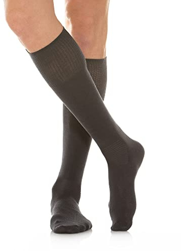 Relaxsan 560L (Antracite, Tg.2) Calze Senza Elastico Uomo Donna, Lunghe, Senza Compressione, Piedi Diabetici, Cotone e Crabyon