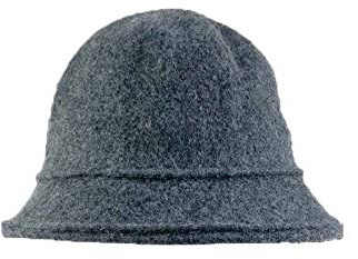 JIA Damas de Fieltro de Lana Sombrero Cloche Sombreros de Invierno para Las Mujeres de la Vendimia del Jugador de Bolos del Sombrero del Cubo Poco voluminoso - Campana Sombrero,Darkgray