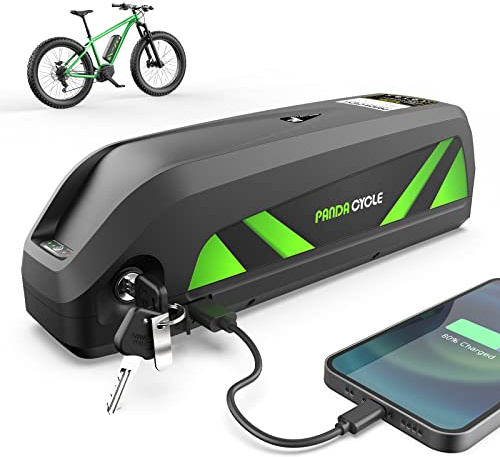48V 13Ah Electric Bicycle Battery Ebike Battery Hailong Mountain Bike Lithium Ion Batteries Bicycle Downtube Battery with Charger,USB Port& BMS for Bafang 1000W 700W 250W Motor