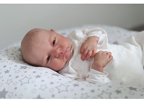 Anano Reborn Baby Vollsilikon Lebensecht Mädchen Erwachen Levi 19 Zoll Reborn Babypuppen Silikon Ganzkörper Echte Aussehen Baby Haut Realistische Reborn Toddler Puppen Geschenk