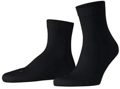 FALKE Unisex Run U Sso Baumwolle Funktionsmaterial Einfarbig Socken , Schwarz Black 3000 Rib, 44-45