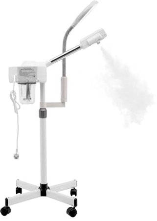 Appareil combiné 2 en 1 - Lampe loupe - Pour studio de beauté - Sauna facial - Vapozone - Appareil à vapeur