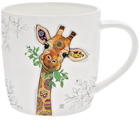 Lesser & Pavey Gina Giraffe Tasse, Keramik-Kaffeetassen für Zuhause oder Arbeit, Premium-Design-Tassen für alle Gelegenheiten, entworfen von Bug Art, schöne Tassen für Tee, Kaffee und heiße Getränke