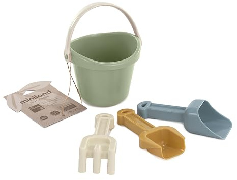 Miniland ECO Baby Sand Set Cool - Beach toy for children with different tools to play in the sand