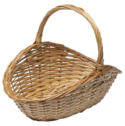 Cesta de leña de mimbre WERKA PRO 50 x 30 x H. 8/20 cm