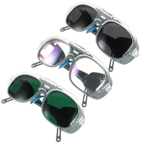 DOITOOL Lunettes De Protection Oculaire Soudage à Verres Transparents Résistantes Aux Chocs En Plastique Robuste Pour Cyclisme Et Protection Anti-poussière 3 Paires Multi-usage