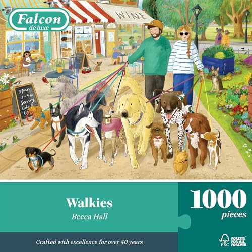 Falcon Walkies, 1000 Piece Jigsaw Puzzle for Adults - Beautifully Illustrated 1000Pc Adult Jigsaws, Fun Present & Activity for Home, Puzzles for Rainy Days, Birthday Jumbo