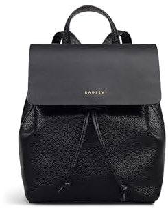 RADLEY London York Mews Women's Leather Small Flapover Backpack, Black