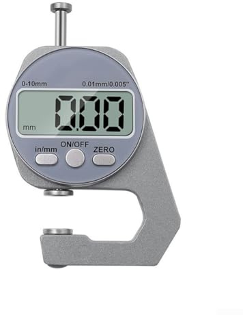 Zilimontt Spessimetro con display digitale da 0 a 10 mm, con 3 tipi di testine di misurazione e corpo in lega di alluminio, per ispezione e misurazione della lavorazione dei metalli (a capelli corti)
