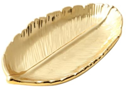 Toyvian Plateau à Bijoux Céramique Motif or Organisateur De Bijoux Délicat Pour Boucles Oreilles Et Alliances Pour Usage Vitrine Ou Chambre