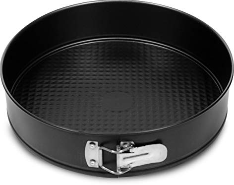 FORMEGOLOSE™, Tortiera apribile 1 fondo Ø 22 cm, Acciaio con rivestimento antiaderente, Nero
