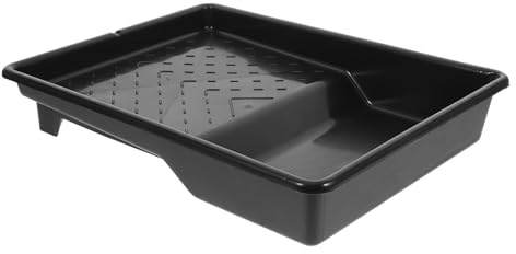 OUNONA Vaschetta Pittura Plastica Nero Resistente e Facile da Pulire Vaschetta Rullo Pittura Leggera per Imbiancare Pareti con Contenitore Organizer