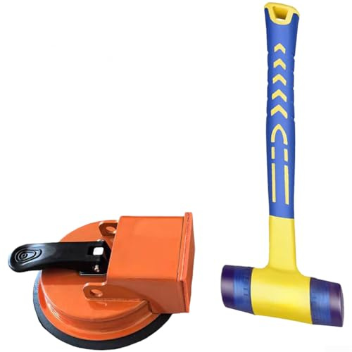 Pumixiy Eisen-Bodenspalt-Reparaturwerkzeug mit robustem Saugnapf und Hammerfunktion für nahtlose Bodenanpassungen (2-teiliges Set)