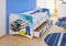 Best For Kids Kinderbett 80x160 mit Rausfallschutz, Schublade, 10 cm Matratze