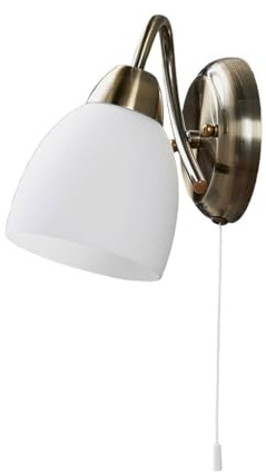 Lindby Wall Light Mael (Antique, Vintage) in Bronze Made of Glass for e.g. Living Room & Dining (1 Light Source E14) from wall Lighting lamp