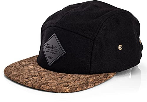 Blackskies® Legacy 5-Panel Cap Camp Damen Herren Baseball Mütze Kappe Surfer Skater Snapback Strapback Schwarz Braun Kork
