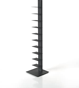 ZStyle BBB Italia - Librería Sapiens de columna vertical, estantería independiente con estantes (152 cm, antracita)