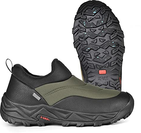 XPETI Winter Snow Casual Slip-on Loafers for Men Cocoon moc Waterproof Jungle Hiking Shoe,Easy Wear on/Off