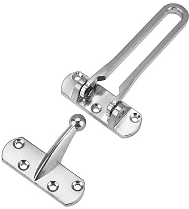 HERCHR Swing Bar Door Guard with High Security Auxiliary Lock Door Hinged Bar Lock Latch for Home Hotel Security Front Door Hotel