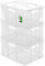PAFEN 3x Euro Stapelbox 28l - 43 x 35 x 24 cm - Aufbewahrungsbehälter Euro-box Transparent Stapelkasten Transport Eurobehälter aus PP