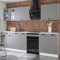 roe furniture Küchenzeile ohne Elektrogeräte - Modern Einbauküche 240 cm - Küche Komplett Lora - Küchenblock - Geräumige Singleküche - Küchenmöbel Komplett Grau Matt ohne Oberteil