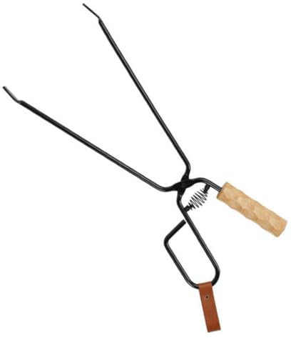 YARNOW pinzas para barbacoa guitarra de nuez tapones de mango spa Utensilios para barbacoa set barbacoa utensilios pinza para alimentos anti-escaldado larga abrazadera de carbón de hierro