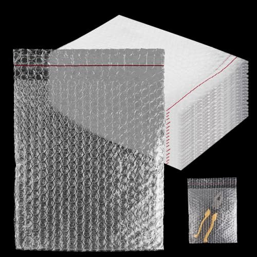 YAYODS 100 fogli di pluriball autoadesivi – 18 x 21 cm pellicola di imballaggio pluriball – sacchetti a bolle bolle d'aria – Materiale di imballaggio