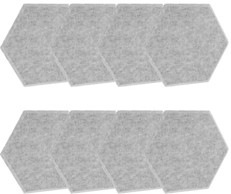 AKOOSY 12 piezas Paneles Acústicos Insonorizantes Tapete Absorbente de Sonido para Estudio Oficina Hogar Gris Plateado