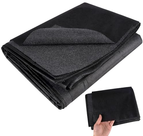 strykfleece för förstärkning, 400 x 100 cm strykbart inlägg tyg | 60 g/m² fleecetyg, sömnad, non-woven inläggstyg, svart för strykveck, syhantverk, förstärkta kläder