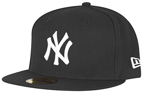 New Era New York Yankees MLB Basic Black Base Black White 59Fifty Cap - 7 7/8-63cm (XXL)