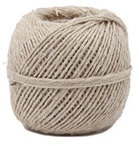La cordeline Pelote 200g Jute + Fil De Cuivre Ø2mm ±150m S/Grande Coque, Naturel, 9 x 9 x 9 cm