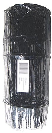 MTB Black 35cm Height x 6m Length Garden Border Lawn Edging Folding Wire Fence Roll Scroll Top Rolled Wire Fencing