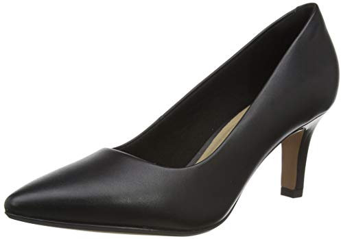 Clarks Women's Illeana Tulip Uniform Dress Shoe, Black Leather, 7 UK